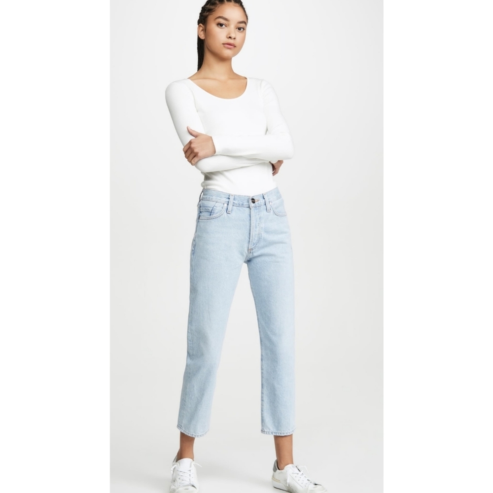 GOLDSIGN The Low Slung 90's Crop Jean In Nichols